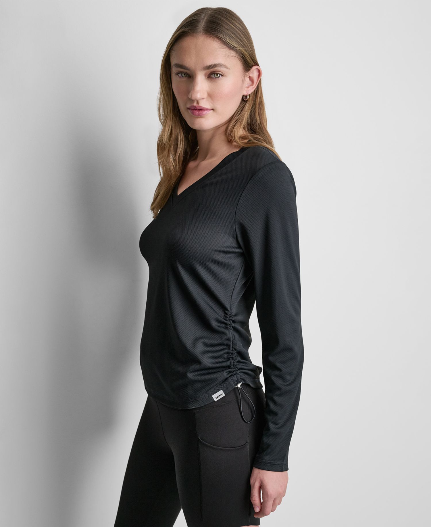 Women's Long-Sleeve Ruched Tech Top