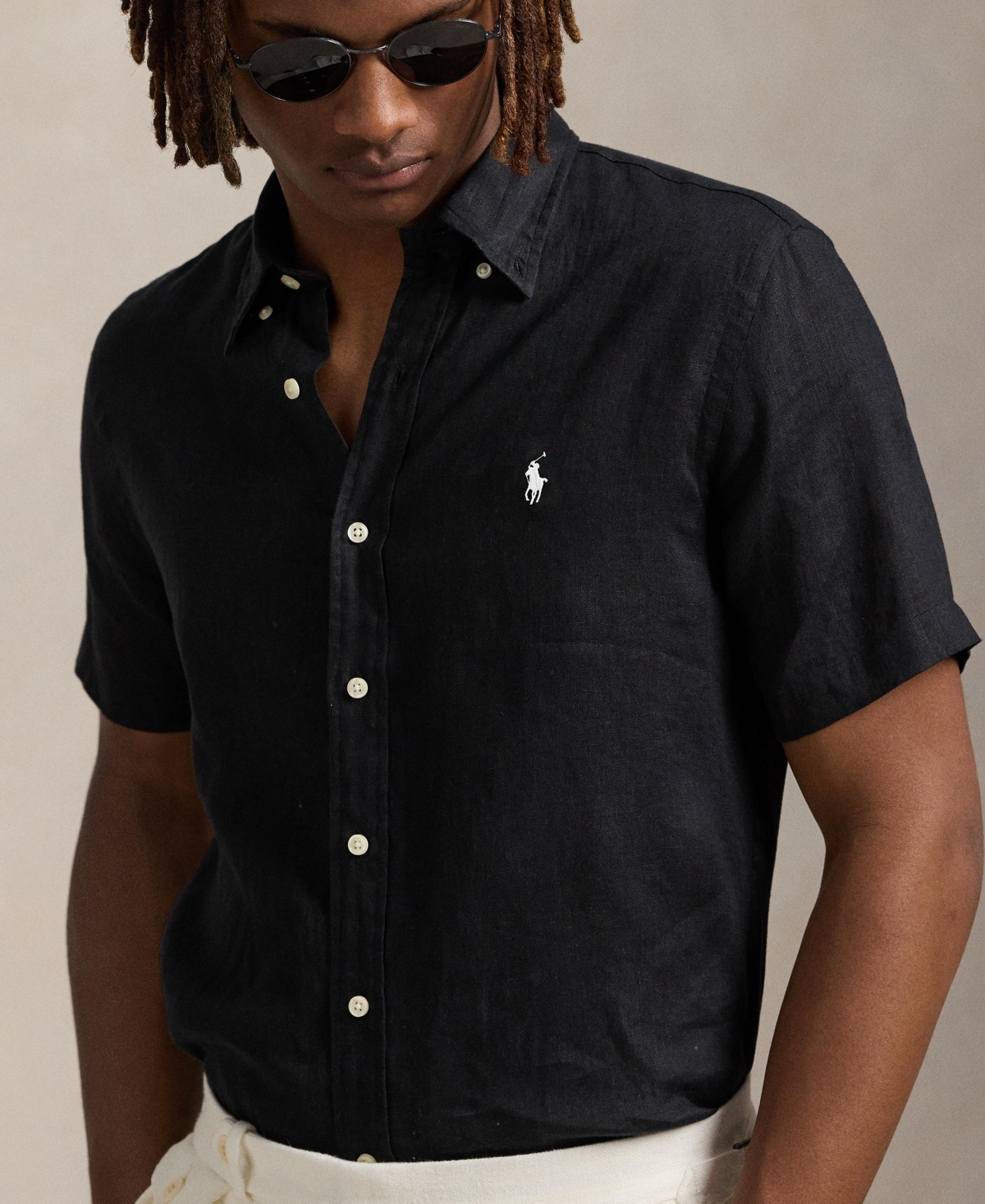 Polo Ralph Lauren Men's Short-Sleeve Linen Button-Up