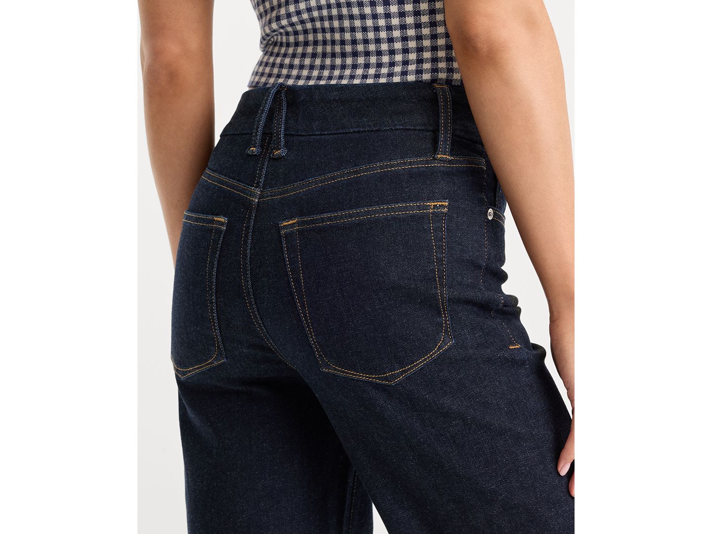 Женские джинсы Good American Always Fits Slim Palazzo, цвет: Синий — фото 4