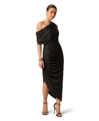 Women's One-Shoulder Ruched Long Dress