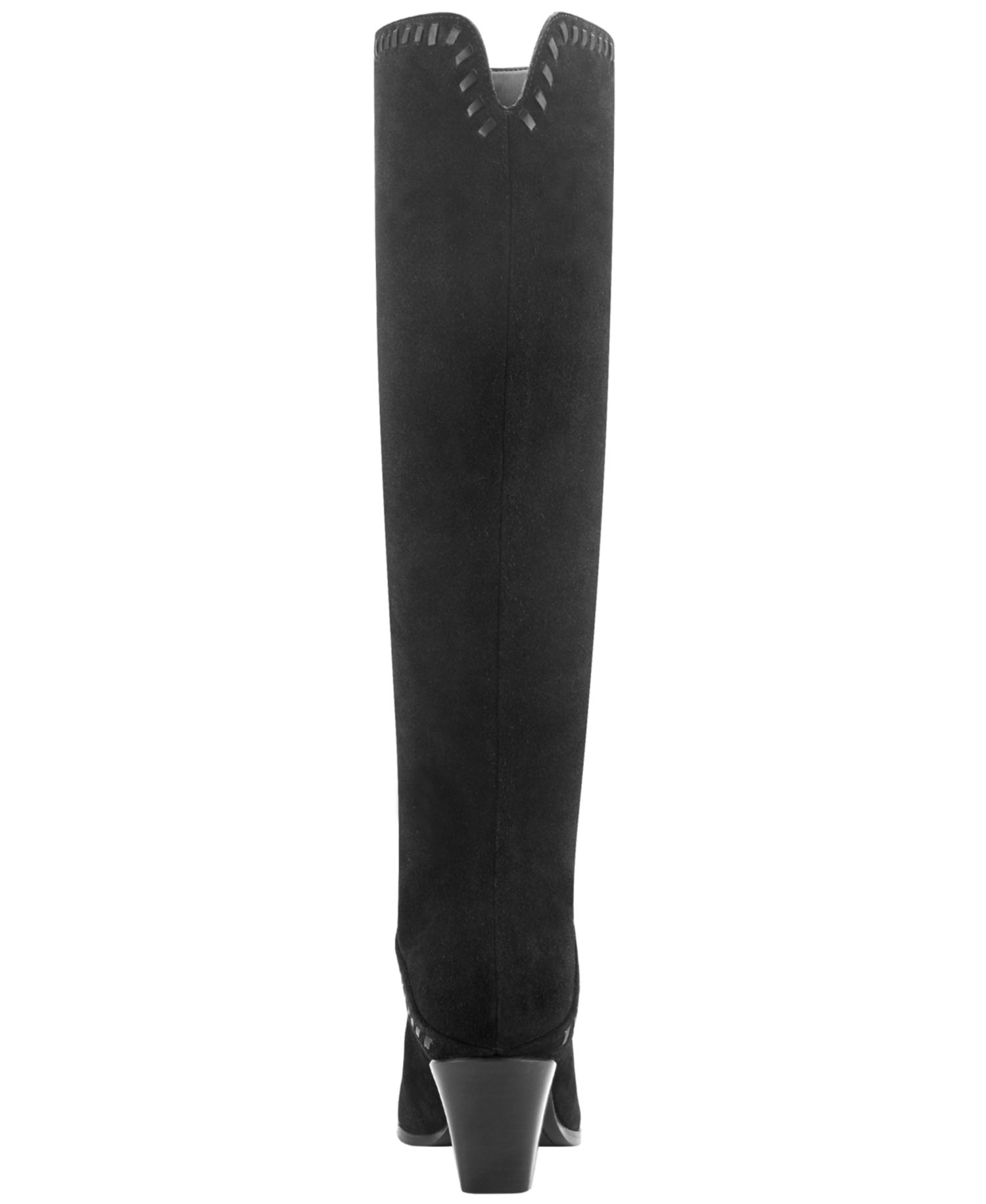 Women's Tayla Suede Whipstitch Tall Block Heel Boots