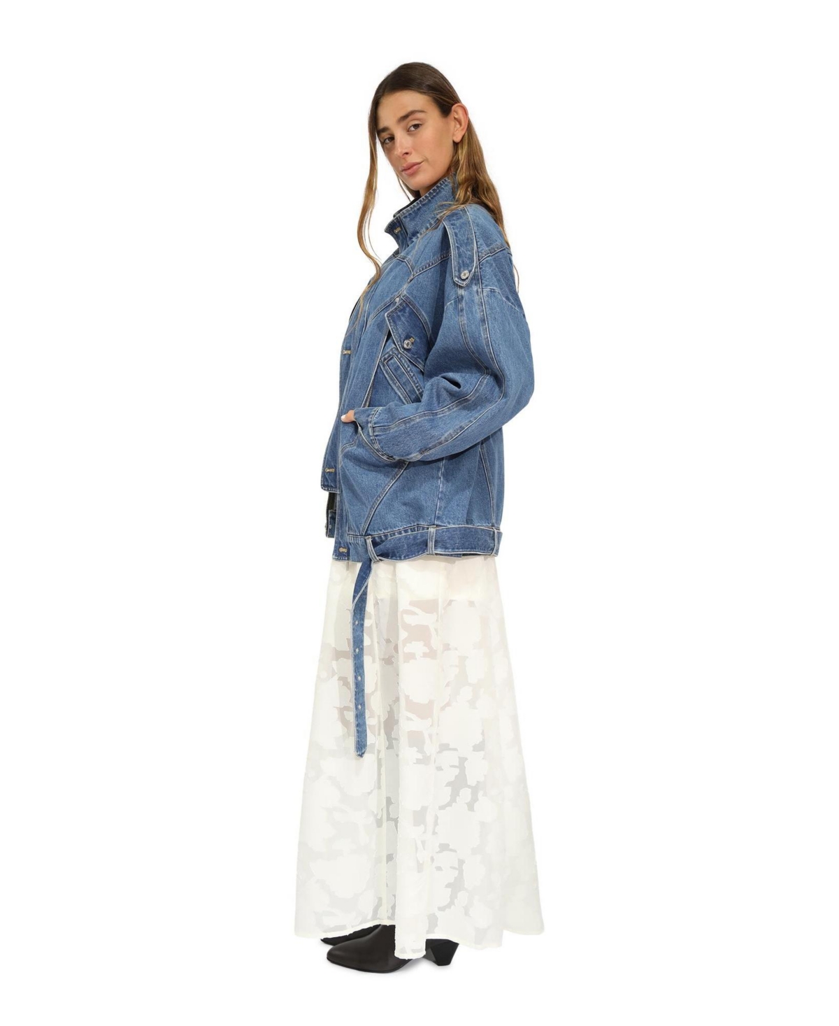 Belle & Bloom Women's and Downtown Denim Oversized Jacket