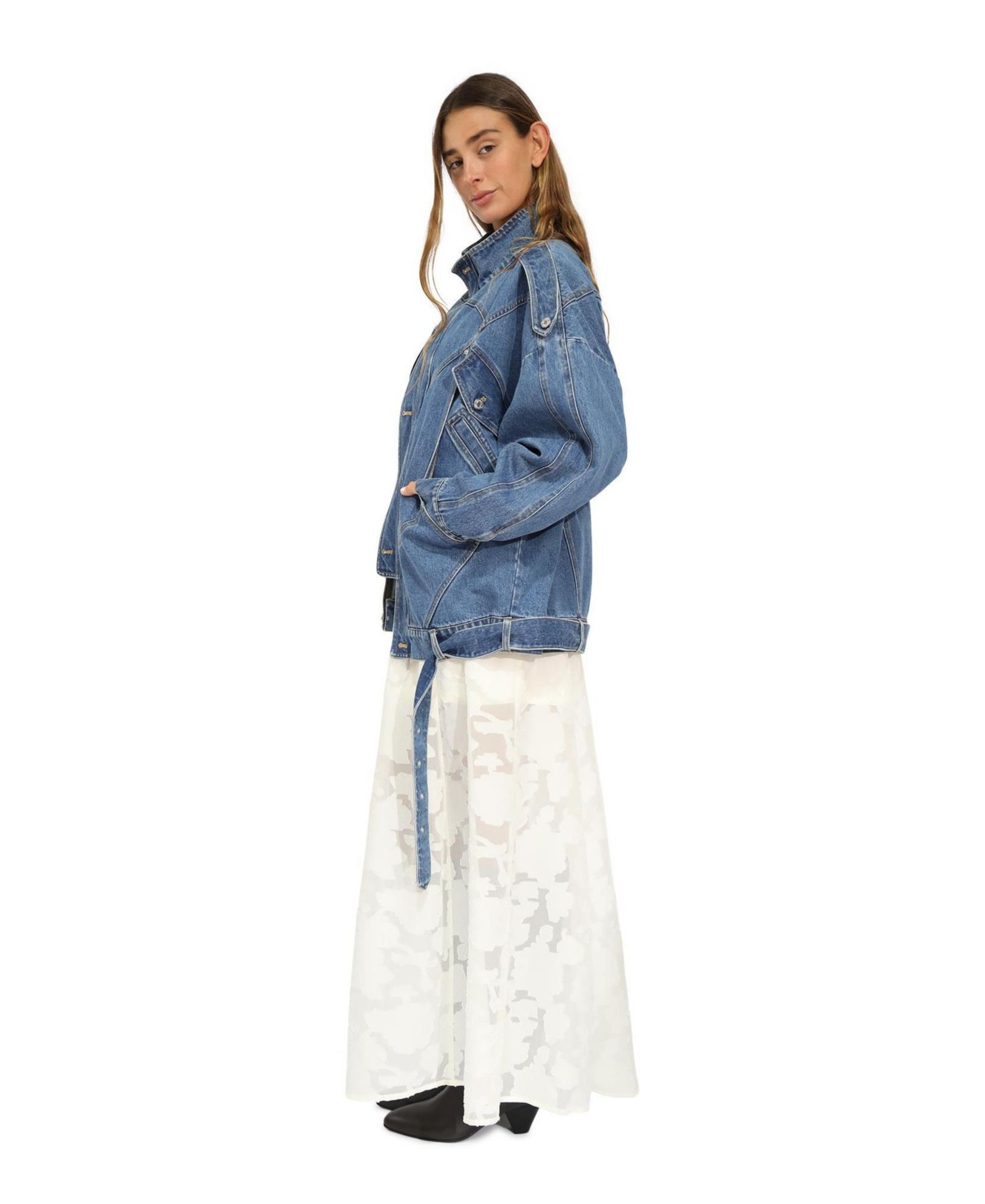 Women's Belle and Bloom Downtown Denim Oversized Jacket