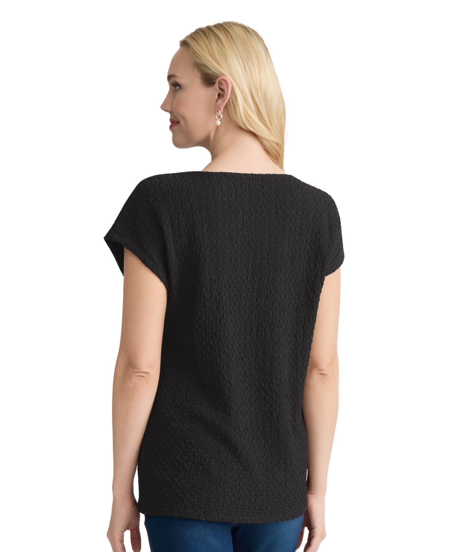 Petite Knit Cobble Texture Top
