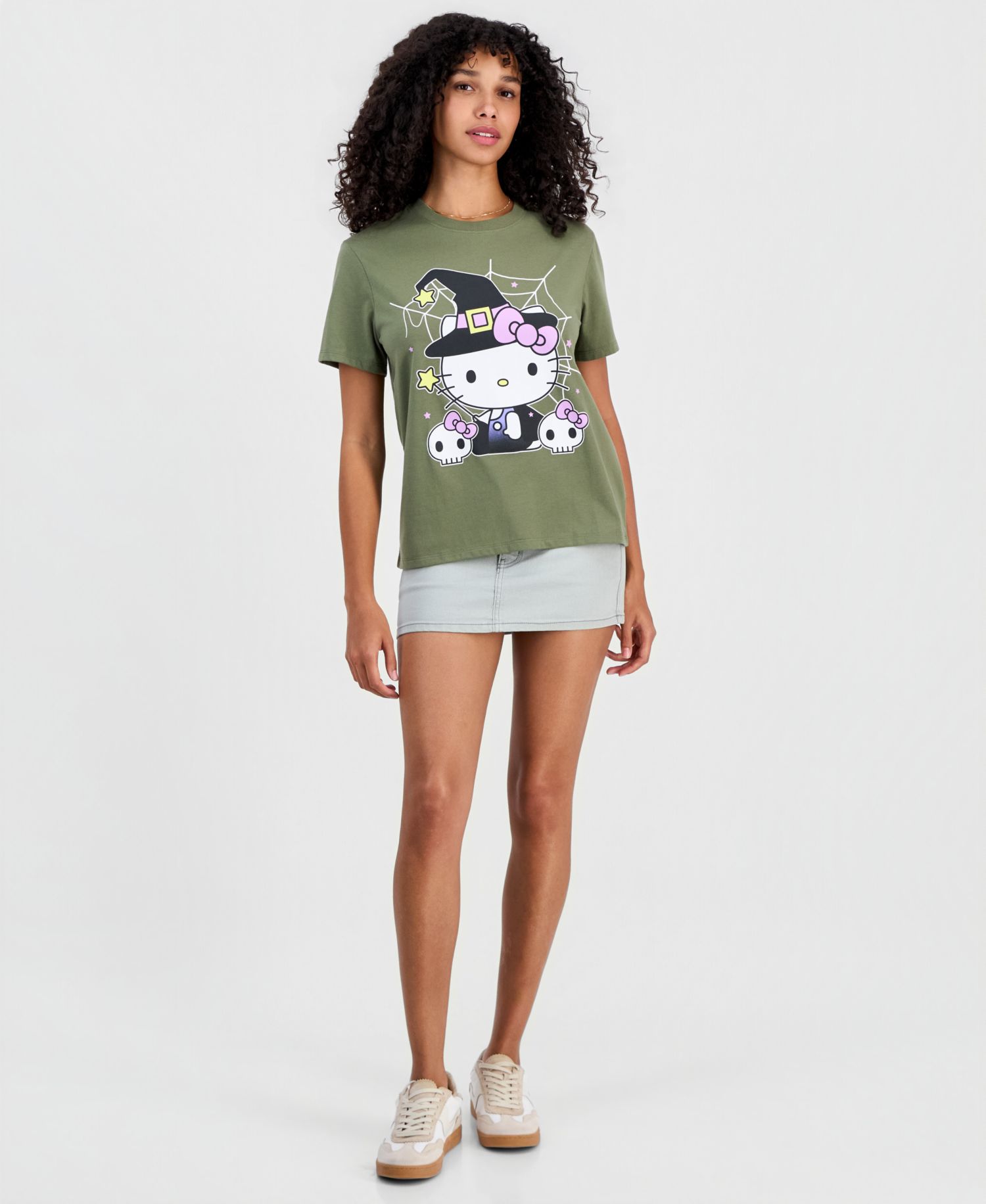 Juniors' Hello Kitty Witch Crewneck Tee