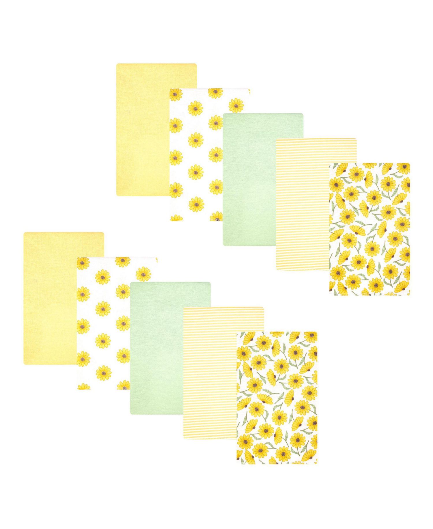 Girl Cotton Poly Flannel Burp Cloths 10-Pack, One Size