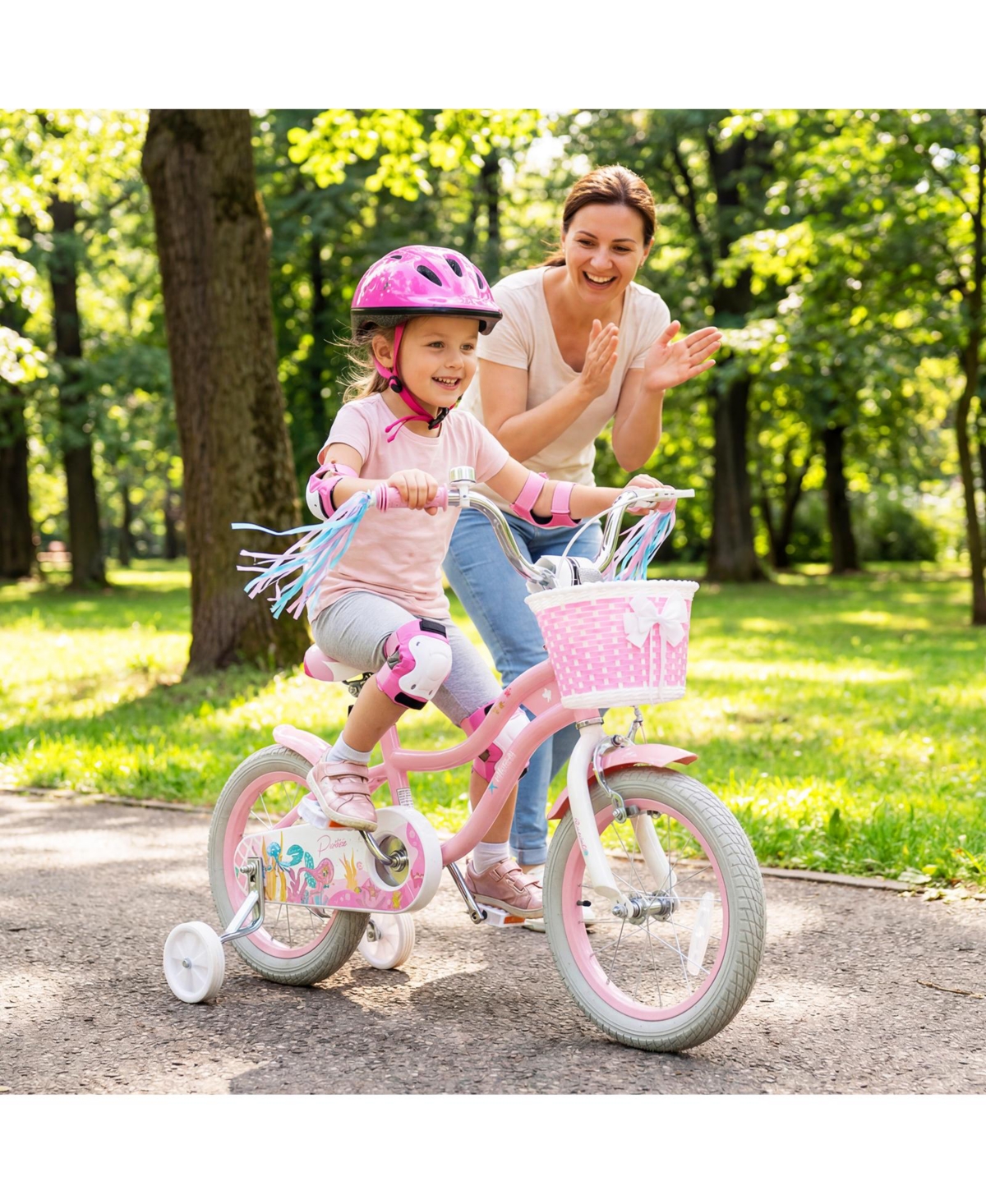 Gymax 14'' Kids Bike w/Training Wheels Hand Coaster Brakes Adjustable Seat Handlebar