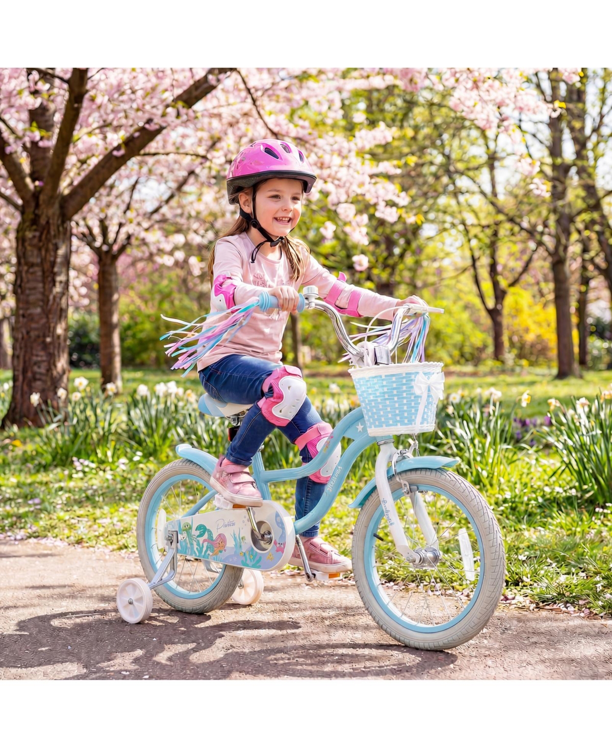 Gymax 16'' Kids Bike Toddler Bicycle w/Training Wheels Hand and Coaster Brakes Handlebar