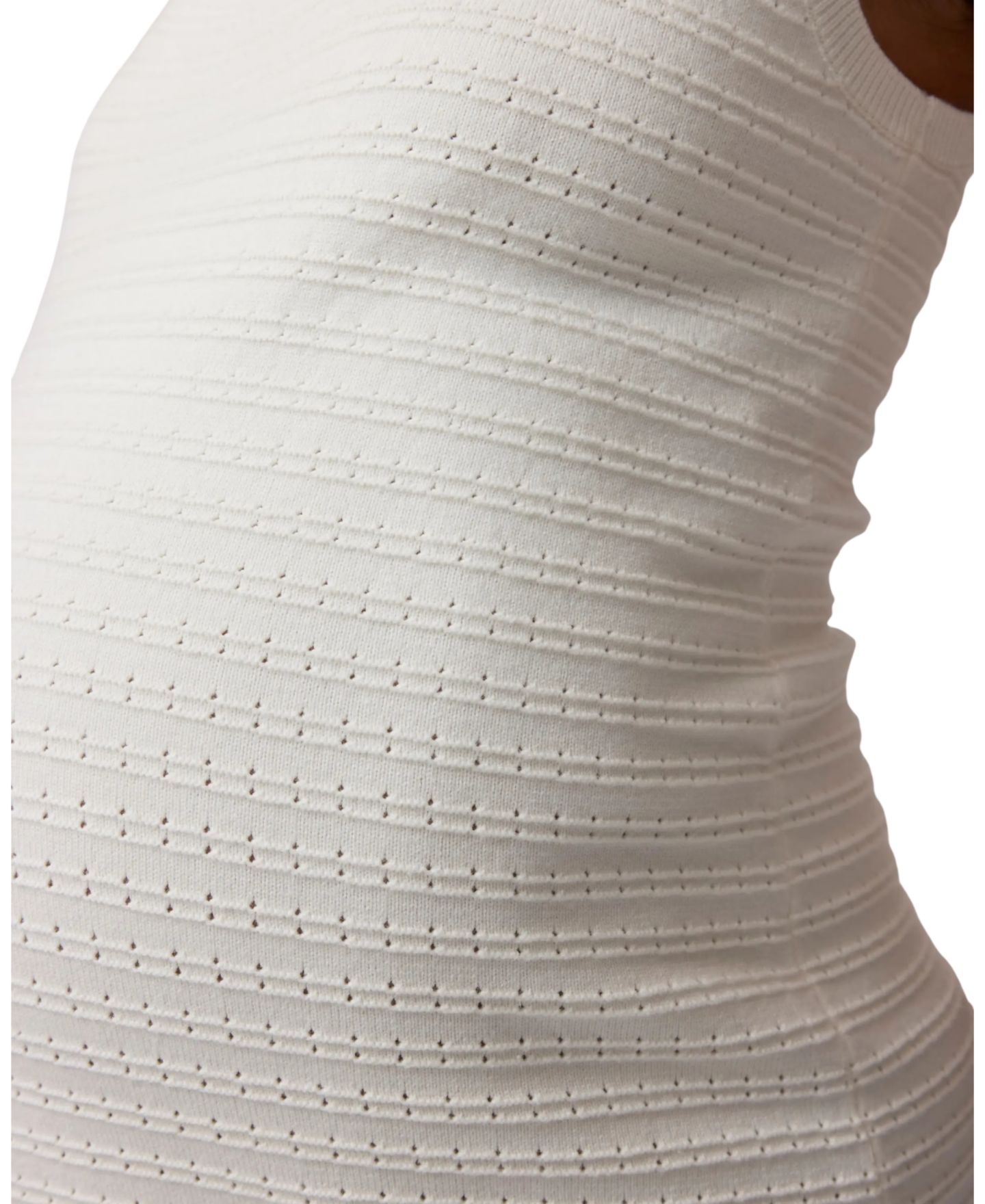 Женское платье Ingrid + Isabel Sleeveless Pointelle Sweater Dress, цвет: Белый — фото 6