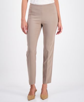 Petite Pull-On Mid-Rise Slim Pants