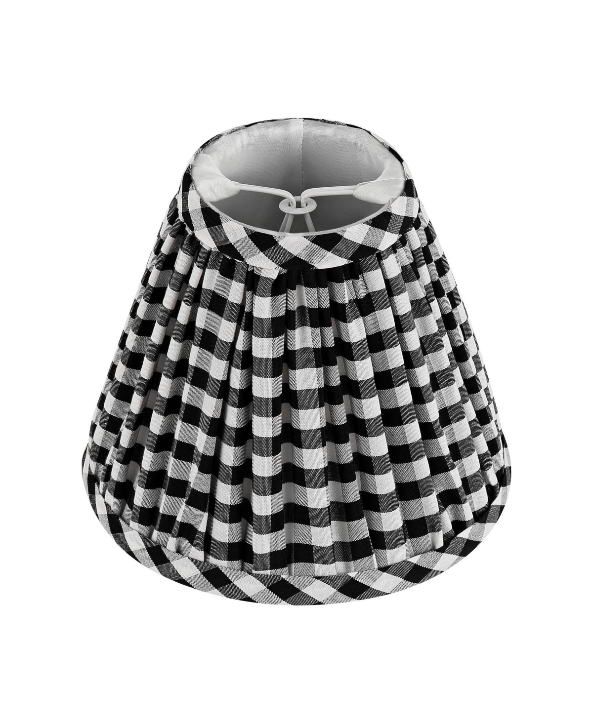 Springcrest Gingham Plaid Pleated Cotton Clip-On Empire Shade (3x6x5