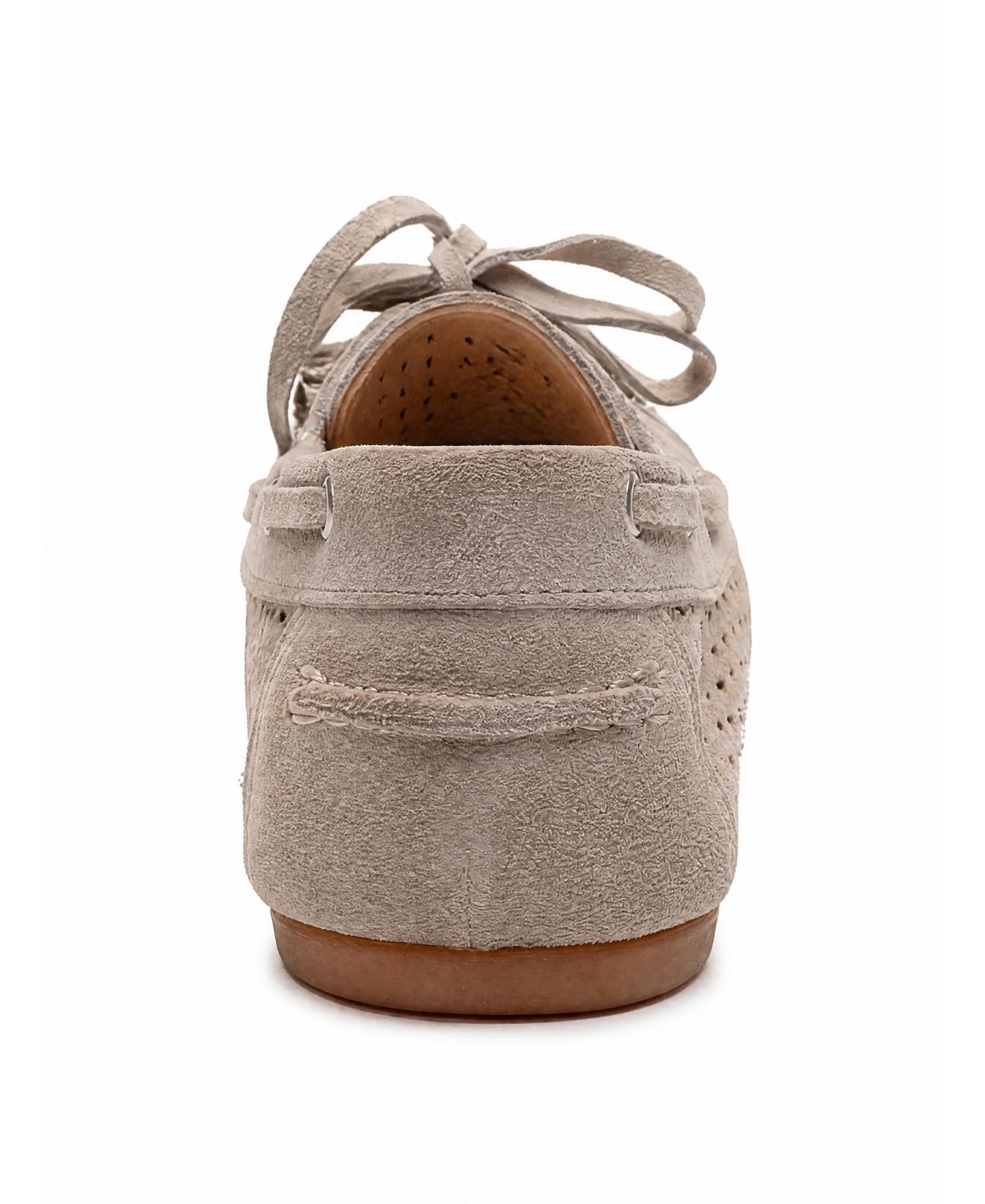 Женские туфли Forever & Always Shoes Stevo Leather Lace Up Loafer, цвет: Бежевый замшевый — фото 3