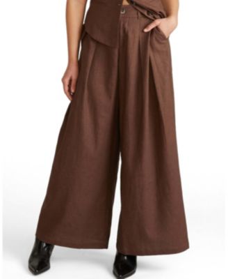 Plus Size Palais Stretch Linen Wide Leg Pant
