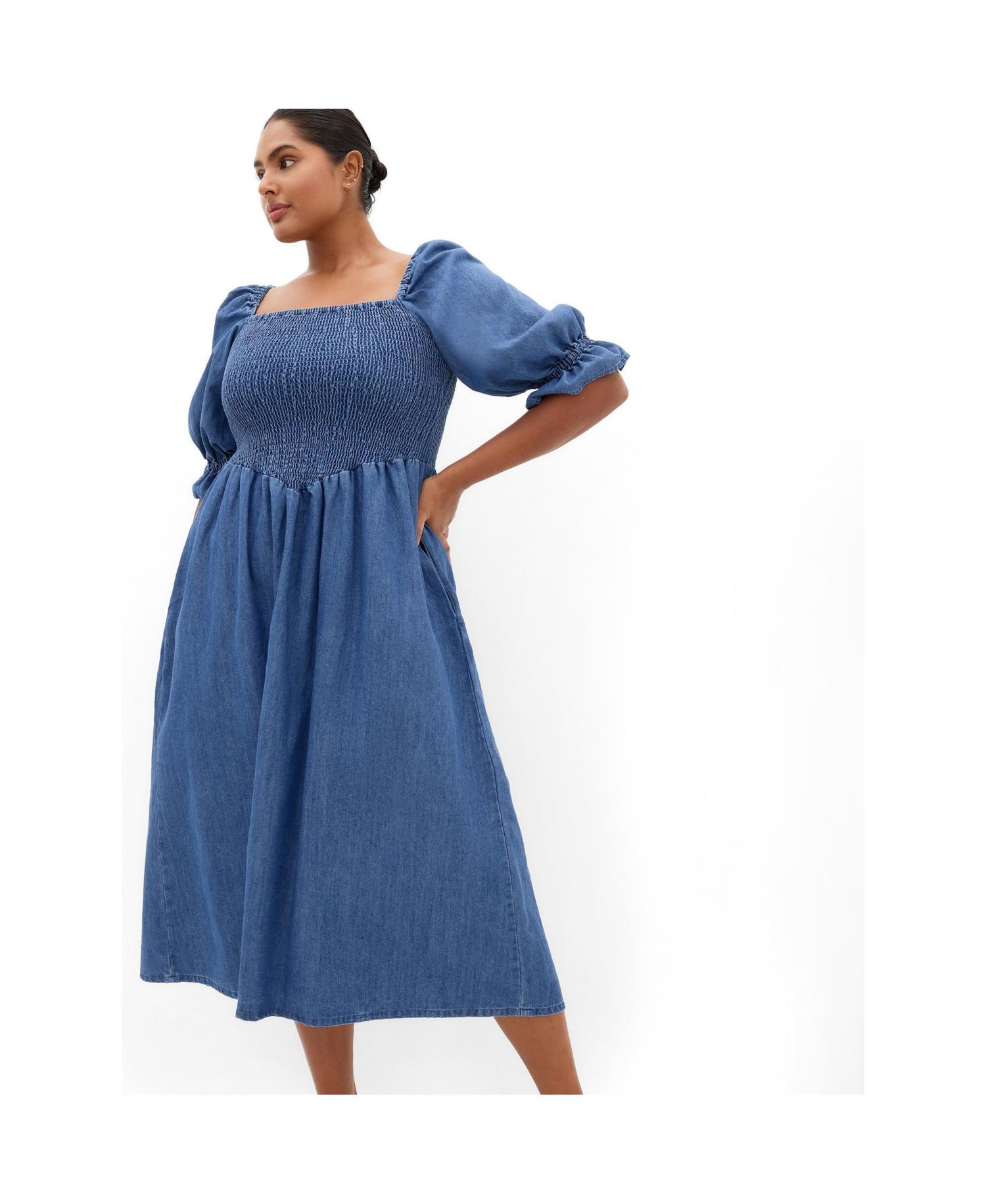 Women's Kaitlyn Denim Midi Dress