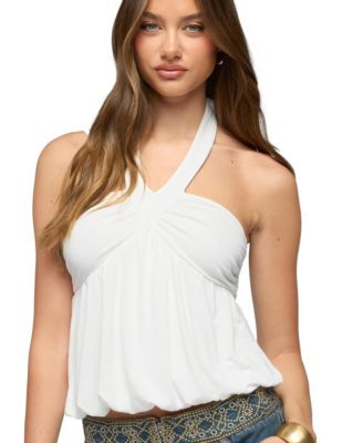 Women's Kristina Gathered Bubble Halter Top