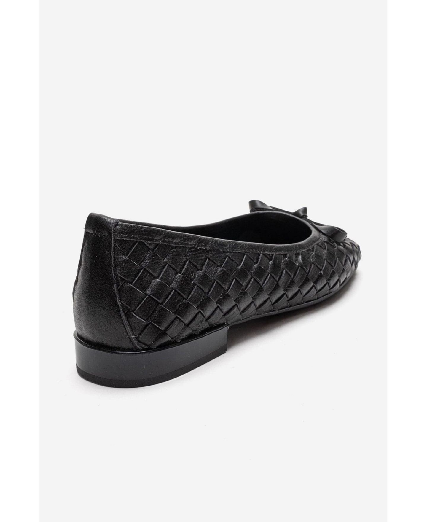 Женские балетки Forever & Always Shoes Garen Leather Ballet, цвет: Чёрный — фото 6