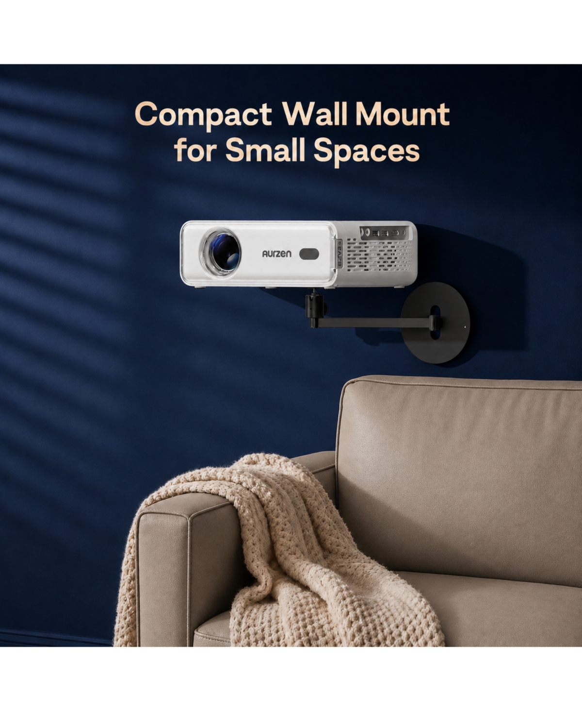 Aurzen Multi-Angle Projector Stand, Rotation, Gimbal Stand with -Inch Screw Compatible Most Projectors