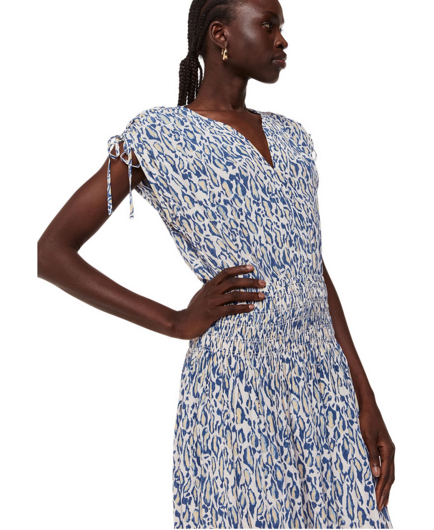 Women's Flaming Leopard Print Midi Dress