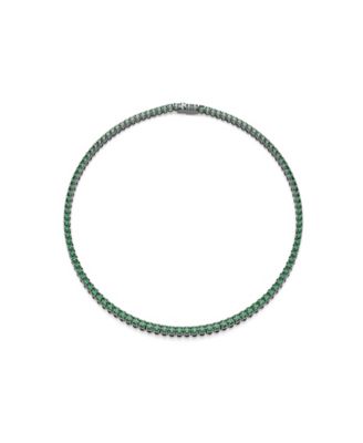 Ruthenium-Plated Matrix Tennis Necklace