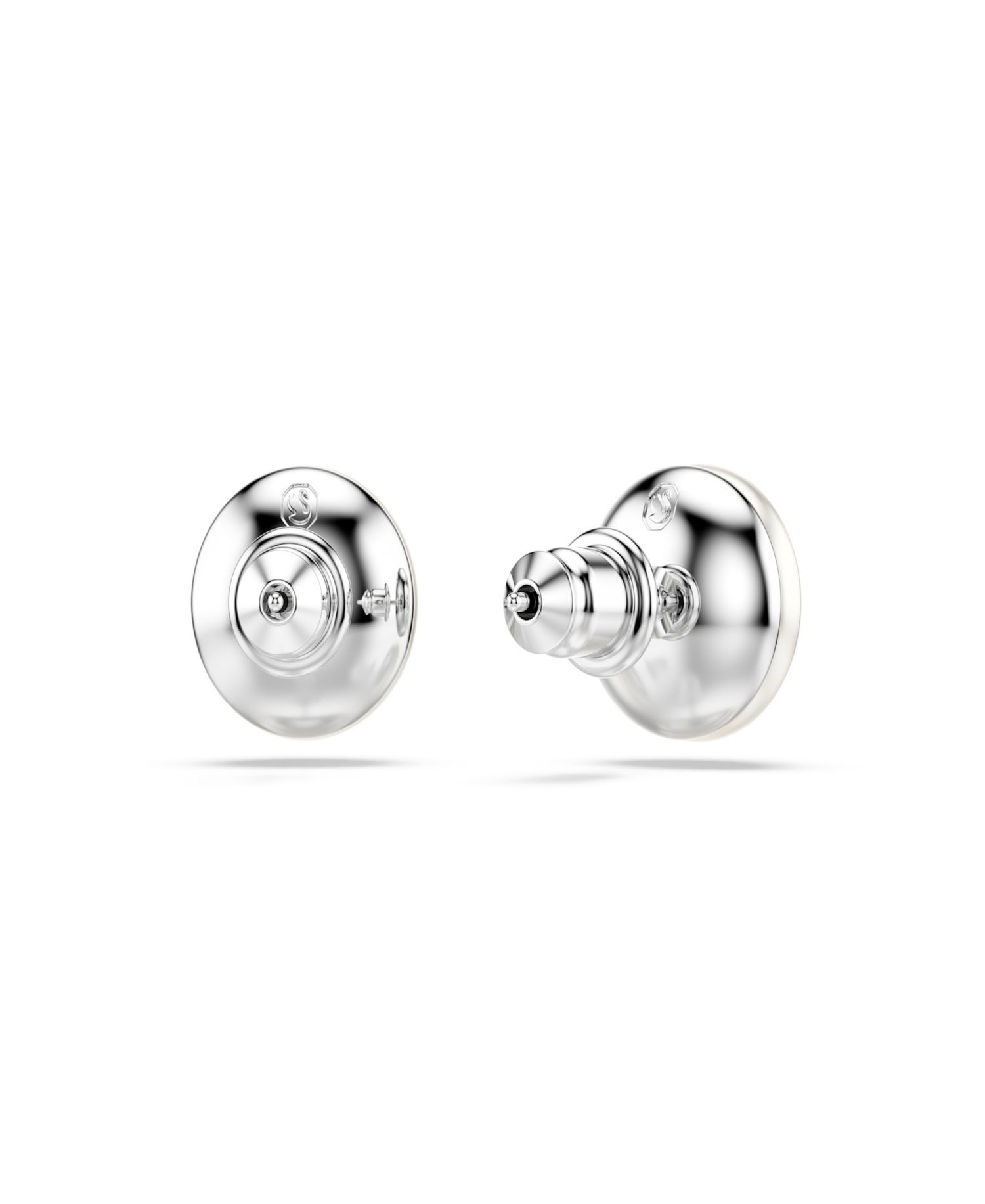 Rhodium-Plated Matrix Stud Earrings