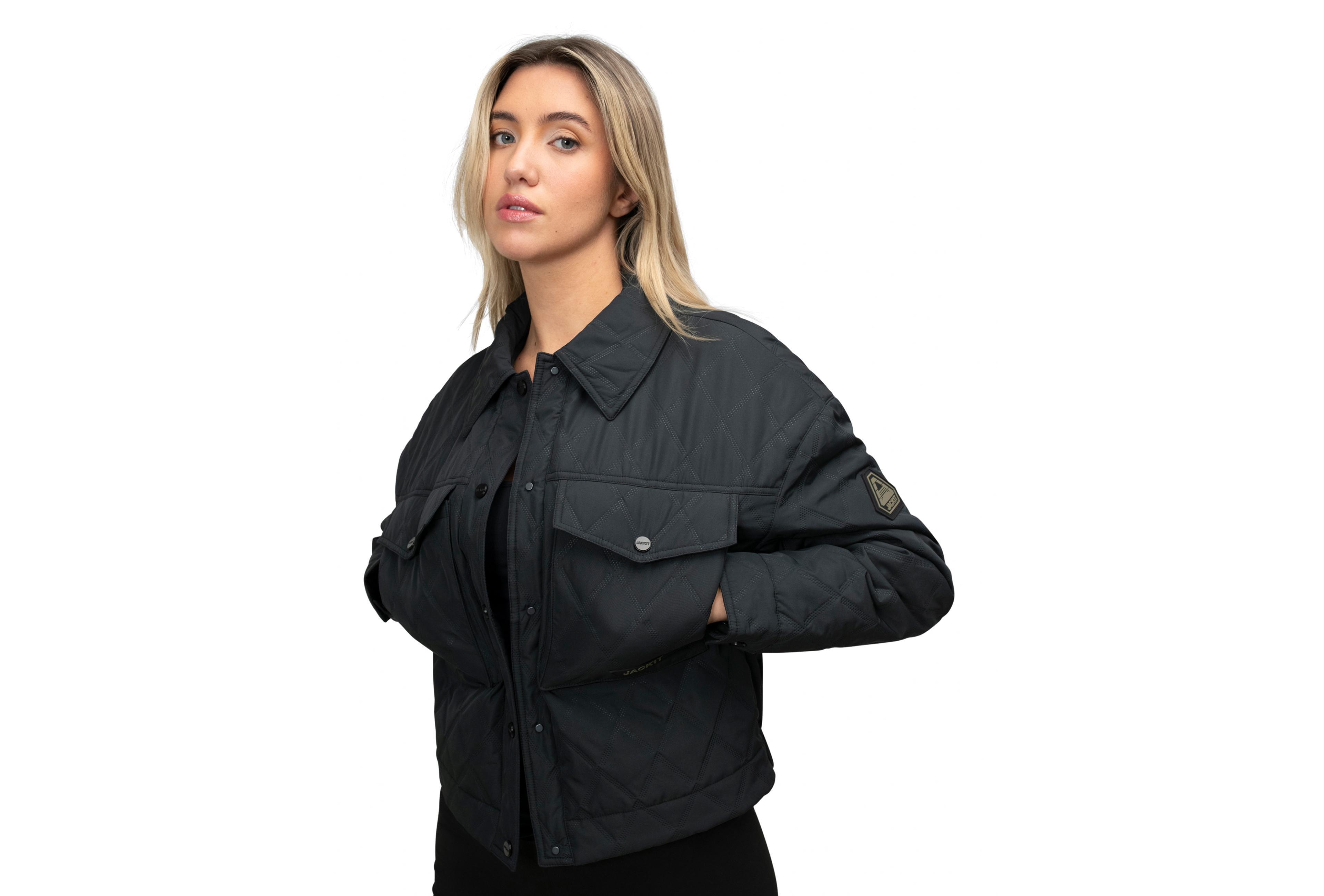 JACK1T Women's Eden Quilted Shirt Jacket