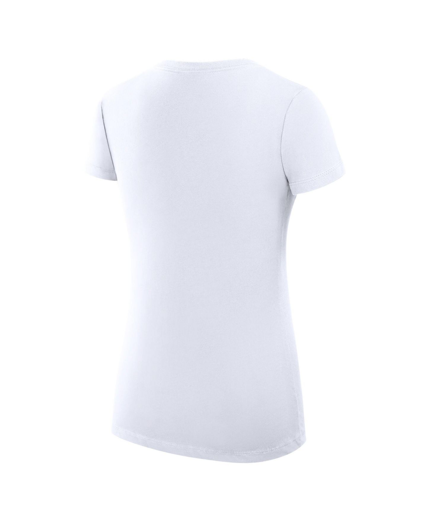 Женская футболка G-III 4Her by Carl Banks White New York Knicks Super-Slim Fit Lightweight Team Logo V-Neck — фото 3