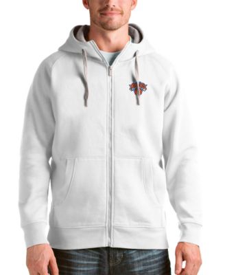 Men's White New York Knicks Logo Victory Full-Zip Hoodie
