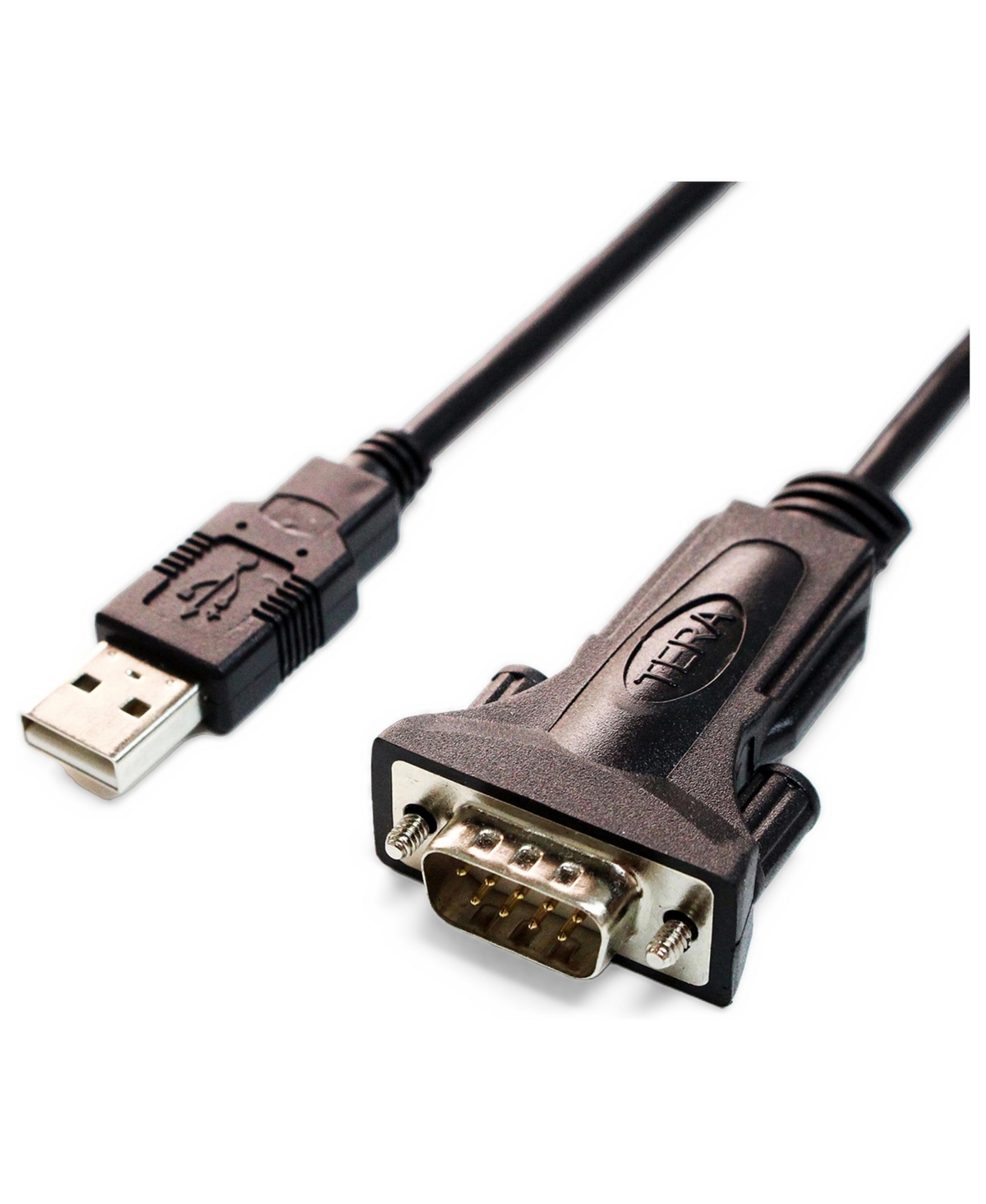 Tera Grand - 6' Premium USB 2.0 to RS232 Serial DB9 Adapter Cable with Male Thumbscrews