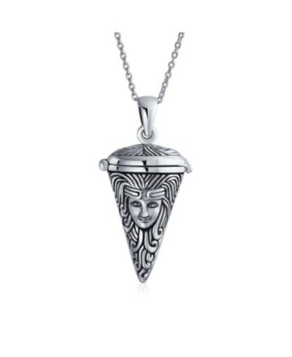 Angel Goddess Protector of Mother Earth Urn Locket Pendant Necklace .925 Sterling Silver