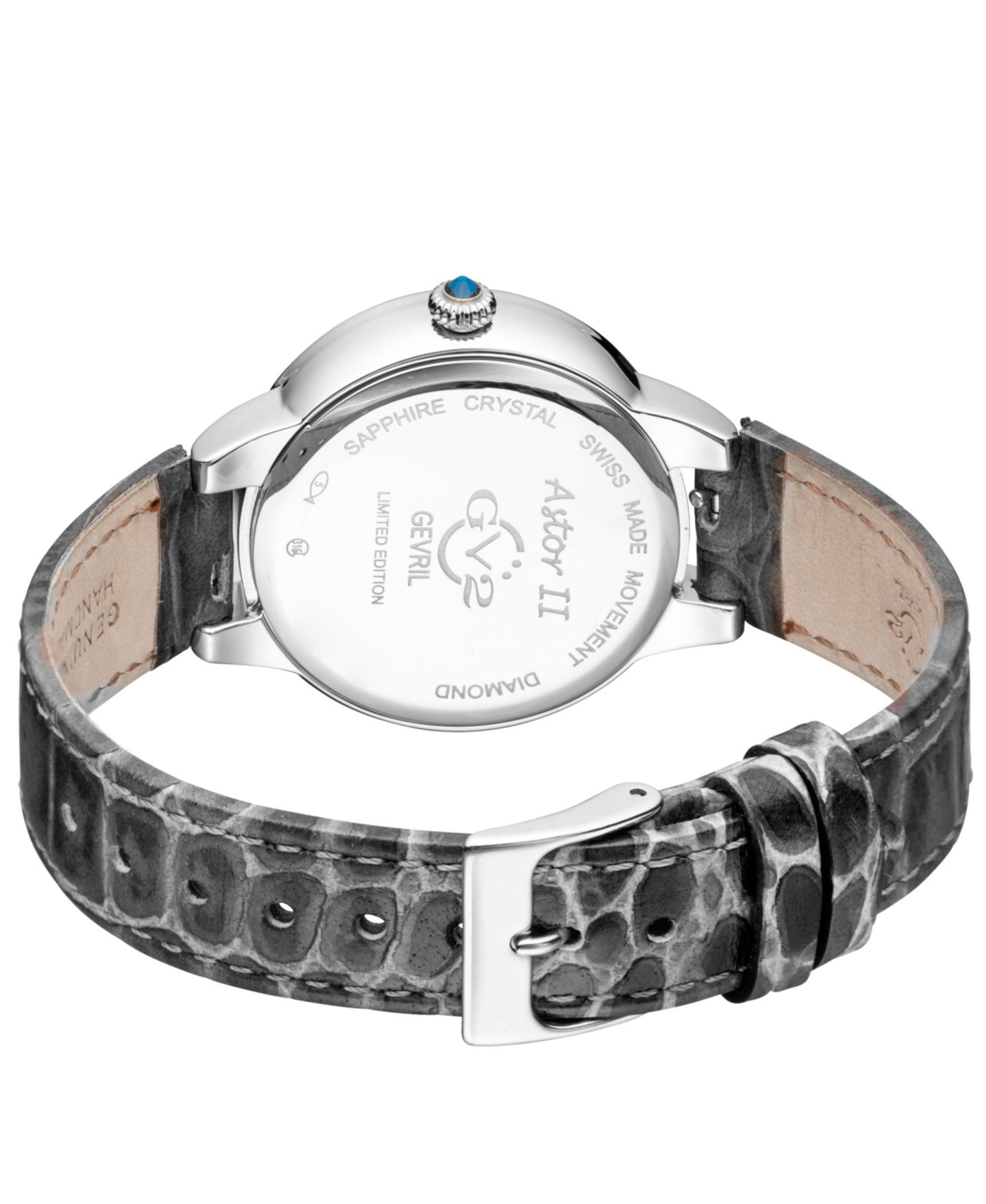 Женские часы GV2 by Gevril Florence Swiss Quartz Diamond IP Stainless Steel Bracelet Watch — фото 2