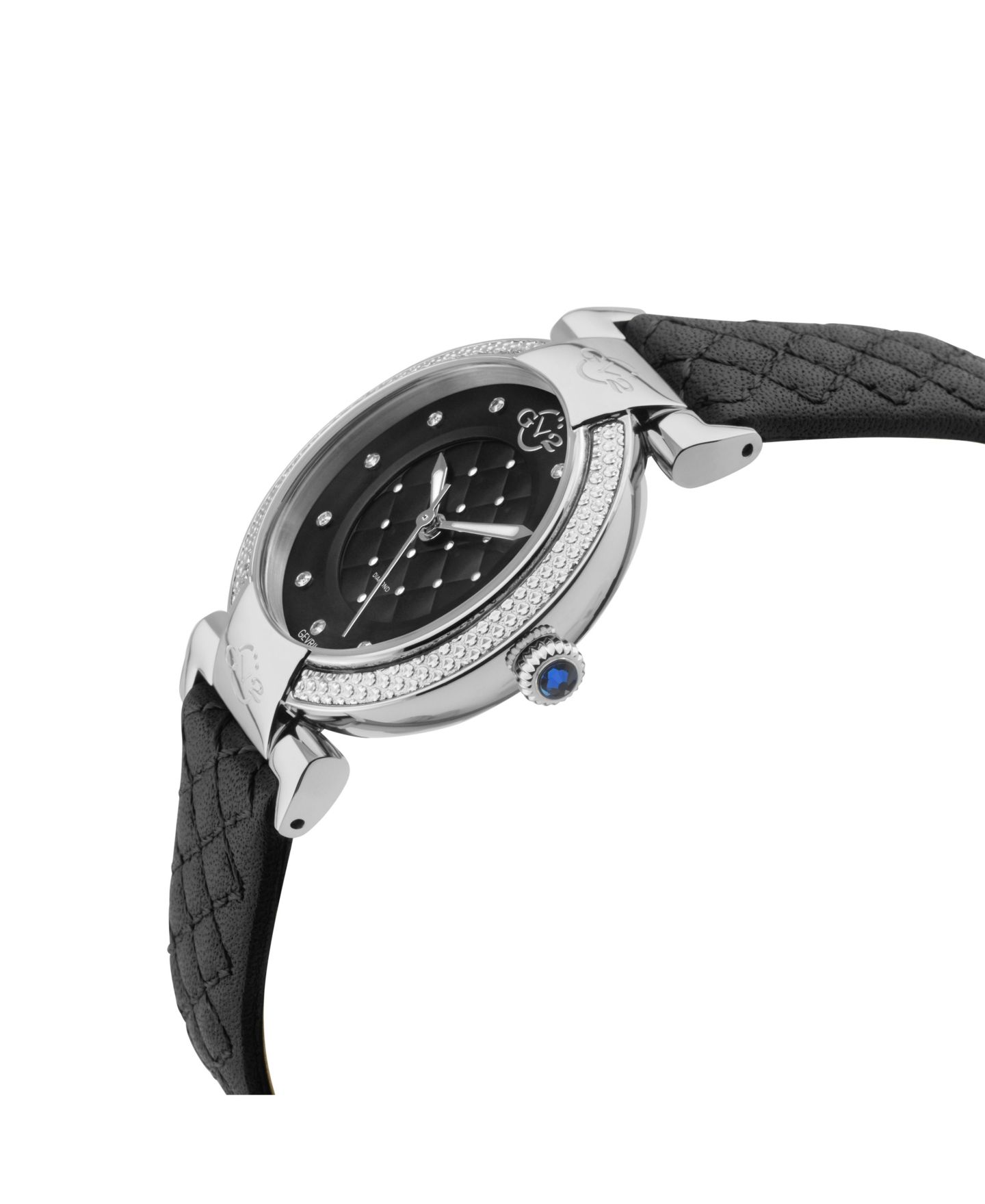 Женские часы GV2 by Gevril Berletta Swiss Quartz Diamond Leather Strap Watch — фото 3