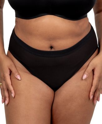 Women's Sheer Mesh High Cut Brief Panty