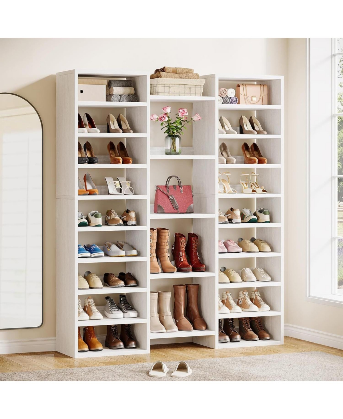Slickblue Freestanding 14 Tier Shoe Organizer for Large Shoe Collection