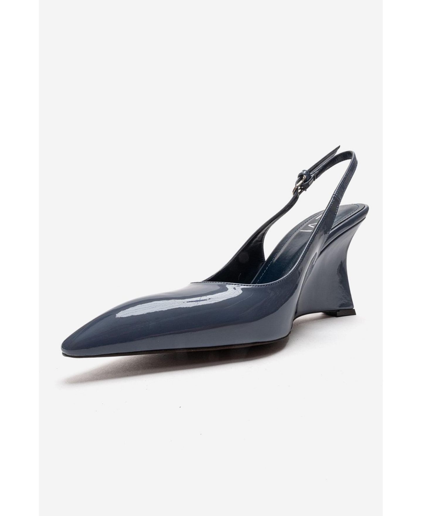 Женские туфли Prologue Shoes Felon Slingback Wedge Pump, цвет: Синий лаковый — фото 7