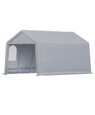 Carport Outdoor Car Canopy with Roll-Up Zipper Door - Portable Garage Kit - Waterproof, UV-Resistant - for Cars, Bikes, Tools