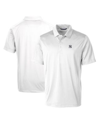 Men's White New York Yankees Prospect Textured Stretch Big & Tall Polo Shirt