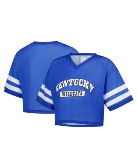 Женская футболка ZooZatz Royal Kentucky Wildcats V-Neck Mesh Cropped
