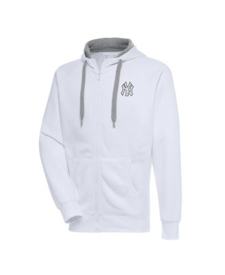 Men's White New York Yankees Metallic Victory Full-Zip Hoodie