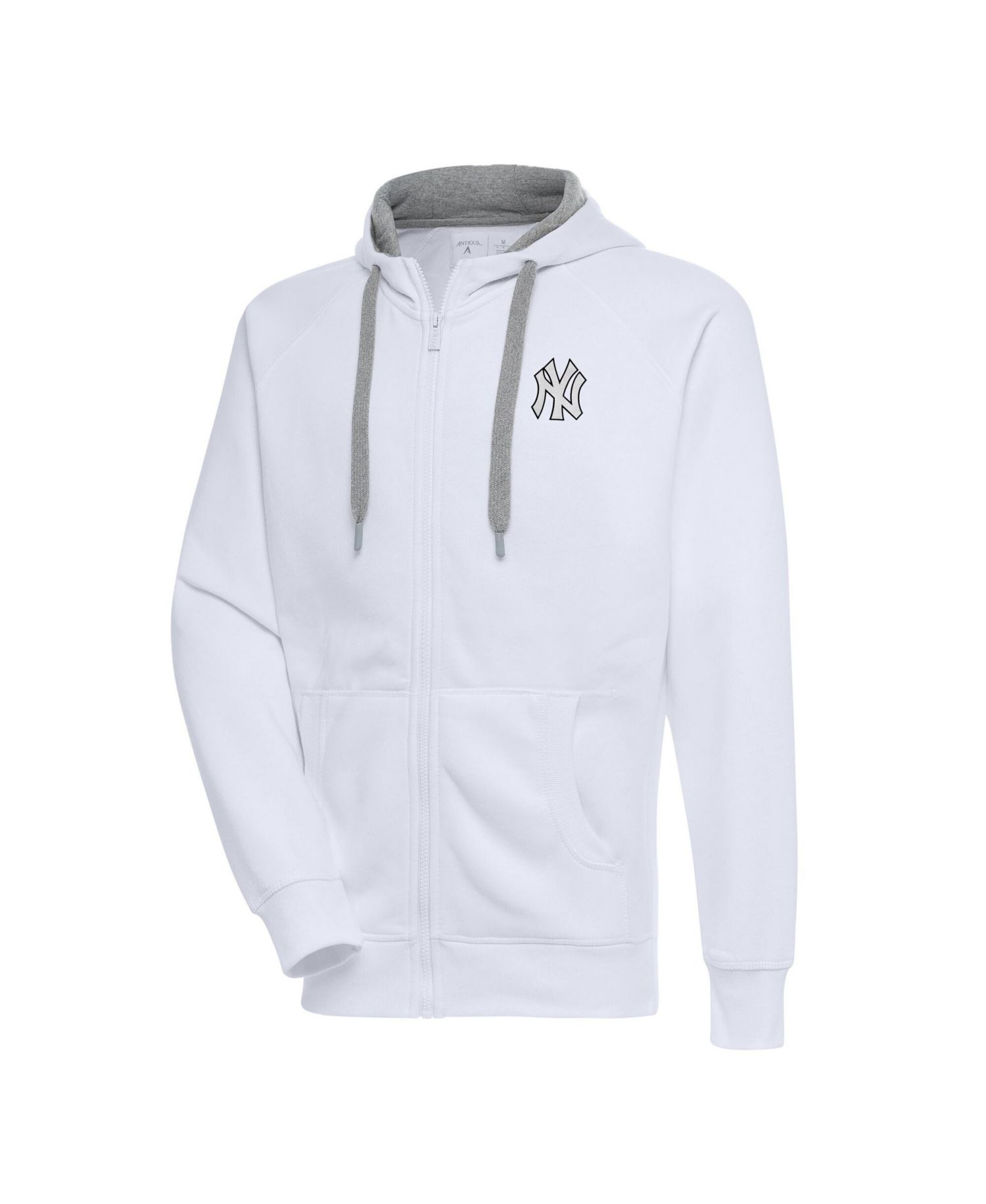 Men's White New York Yankees Metallic Victory Full-Zip Hoodie