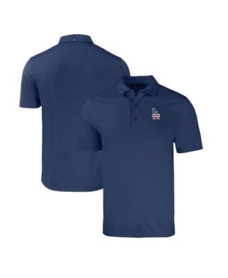 Men's Heather Navy Los Angeles Dodgers Stars Stripes Forge Eco Stretch Polo Shirt