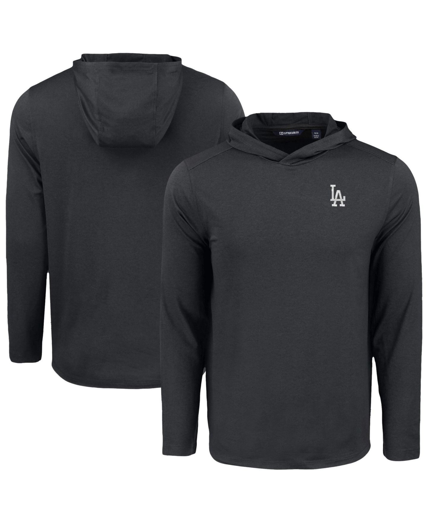 Мужское худи Cutter & Buck Black Los Angeles Dodgers Coastline Epic Comfort Eco Long Sleeve T-Shirt — фото 1