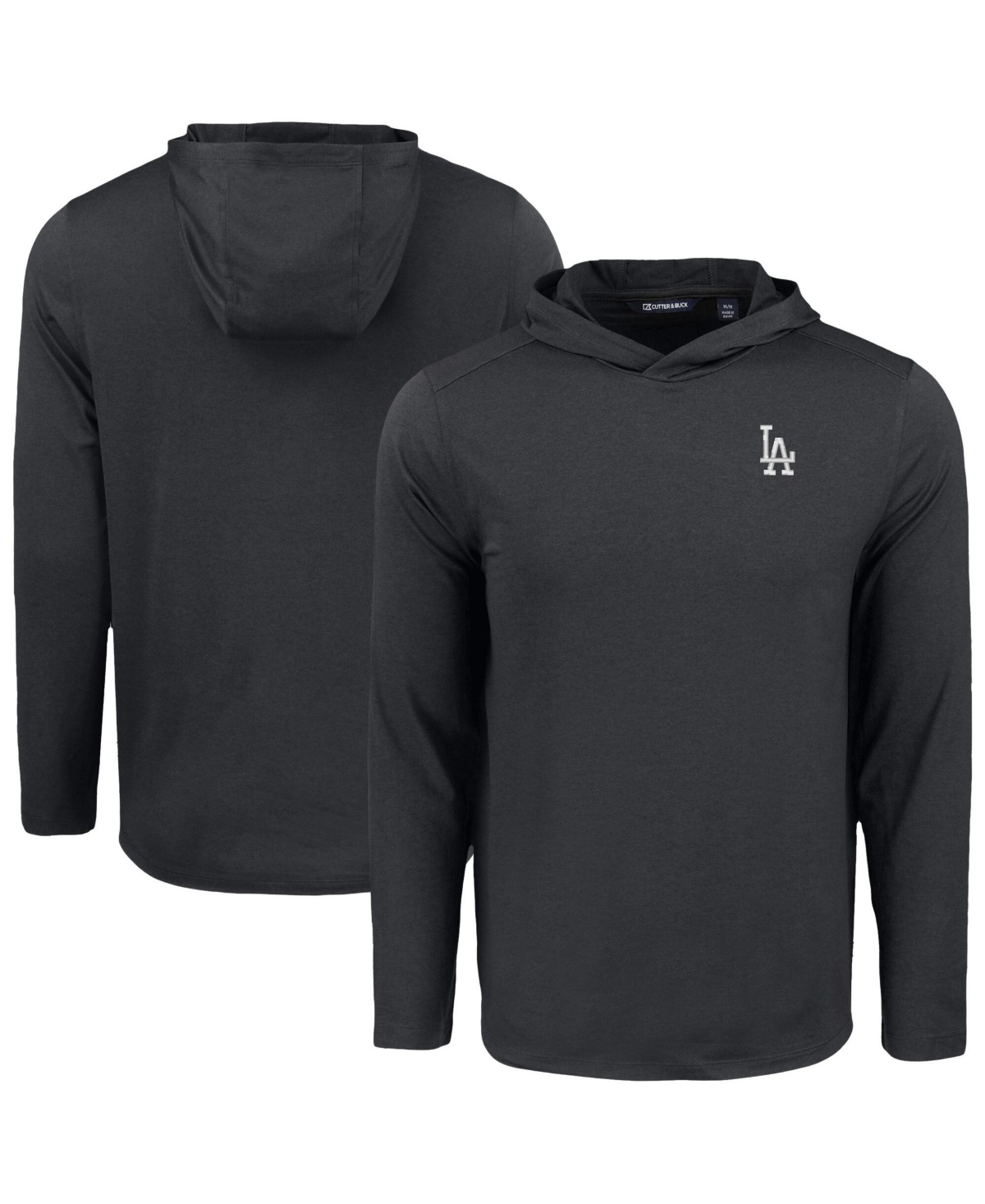 Cutter & Buck Men's Black Los Angeles Dodgers Coastline Epic Comfort Eco Hoodie Long Sleeve T-Shirt - Black
