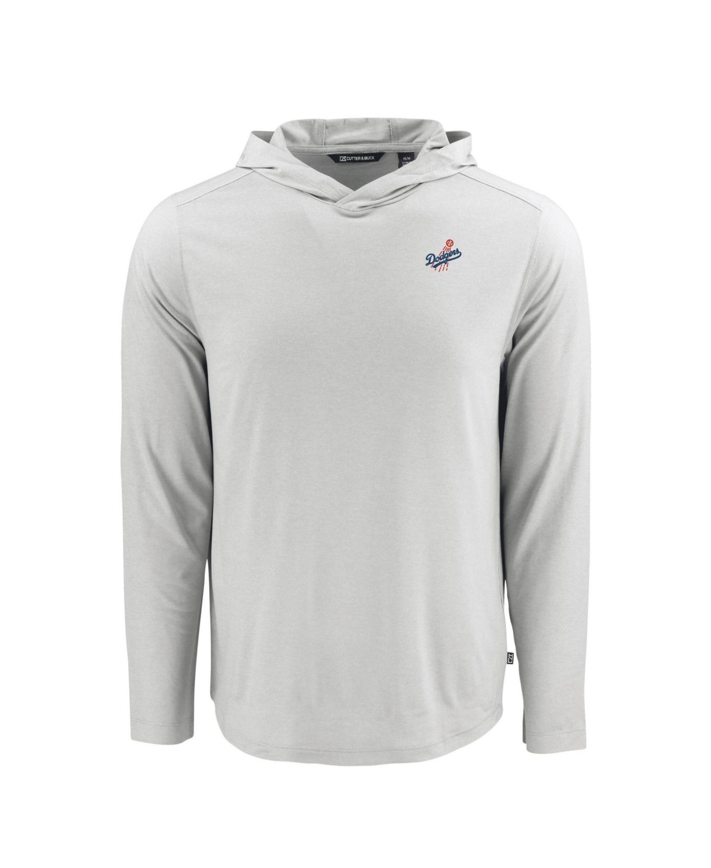 Мужское худи Cutter & Buck Gray Los Angeles Dodgers Coastline Epic Comfort Eco Long Sleeve T-Shirt — фото 2