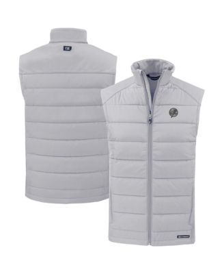 Men's Gray New York Yankees Evoke Hybrid Eco Softshell Full-Zip Vest