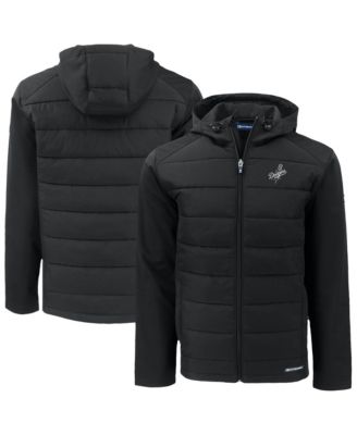 Men's Black Los Angeles Dodgers Evoke Hybrid Eco Softshell Full-Zip Hooded Jacket