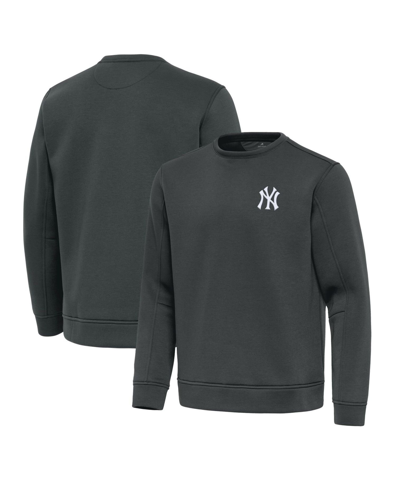 Men's Pewter New York Yankees Relevant Lightweight Pullover Sweatshirt
