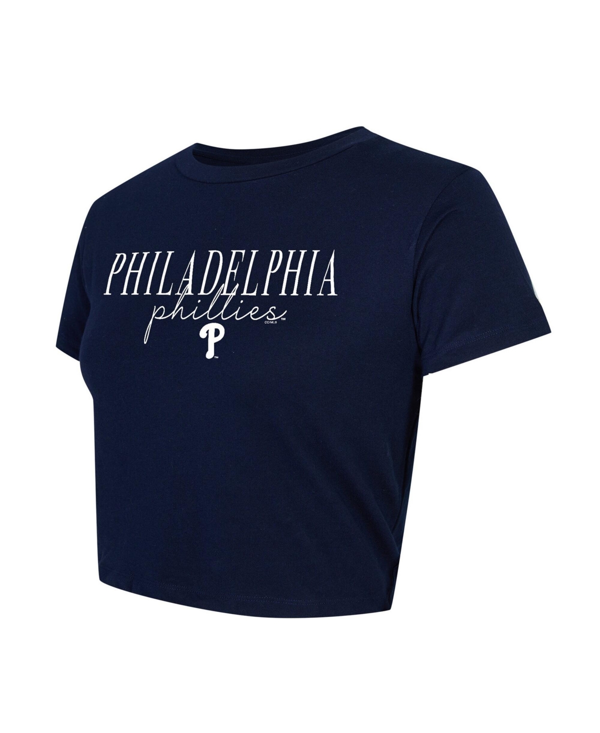 Concepts Sport Women's 2-Piece Navy/White Philadelphia Phillies Copeland Cropped T-Shirt and Shorts Set