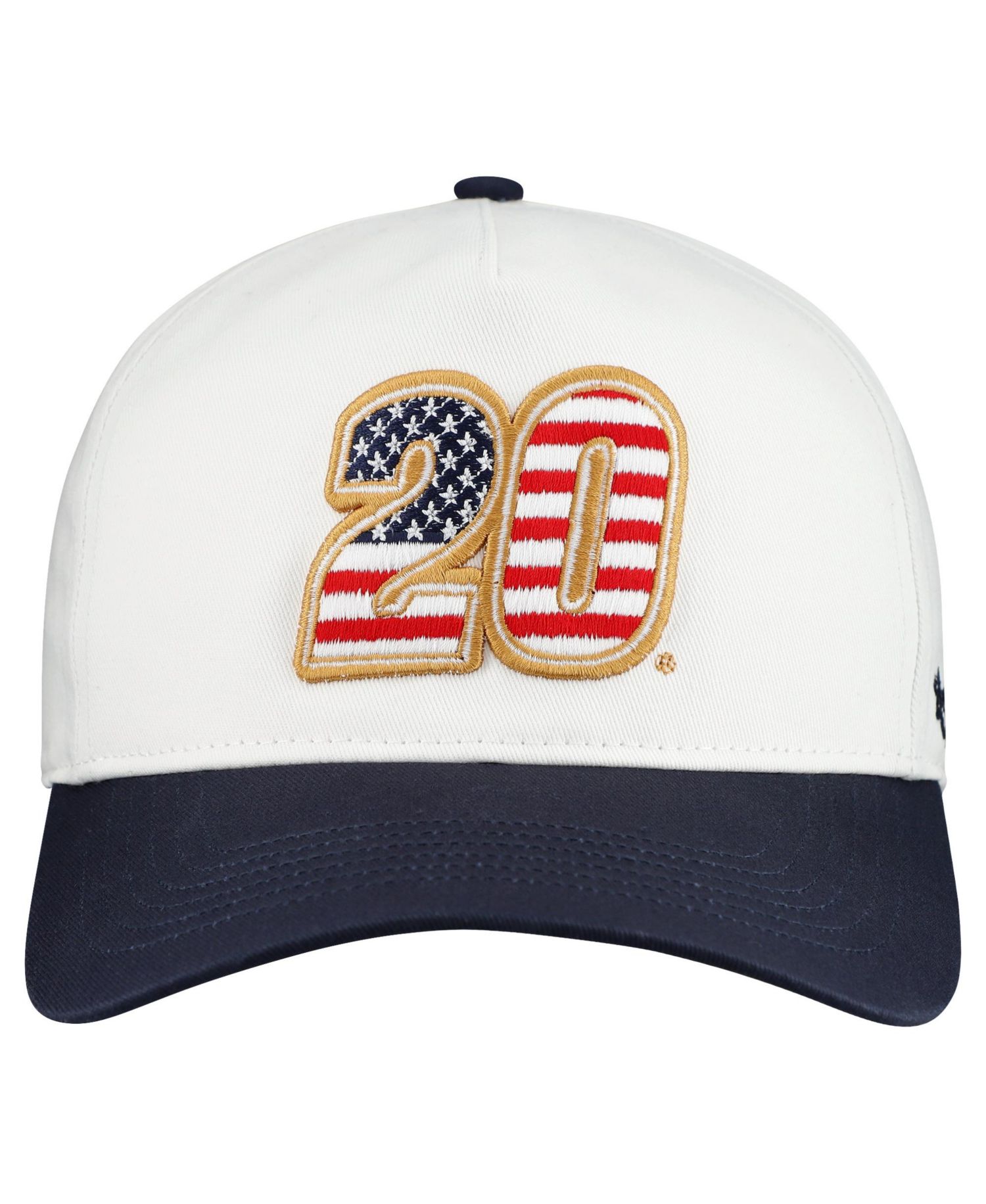 Men's White Christopher Bell Flag Fill Two-Tone Team Adjustable Hitch Hat