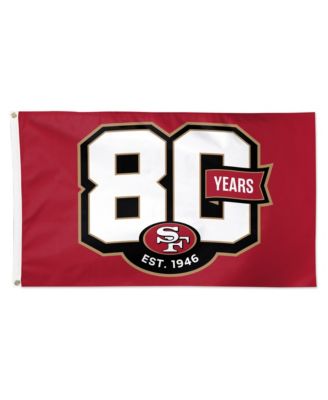 San Francisco 49ers 80th Anniversary 3' x 5' One-Sided Deluxe Flag