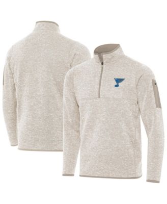 Men's Oatmeal St. Louis Blues Fortune Quarter-Zip Pullover Jacket